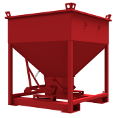 Concrete Silo | red painted RAL 3003 | 750 l, external dimensions: 1191 x 1191 x 1371 mm
